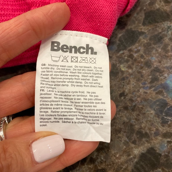 Bench hot pink cropped rib knit top S - Picture 3 of 5